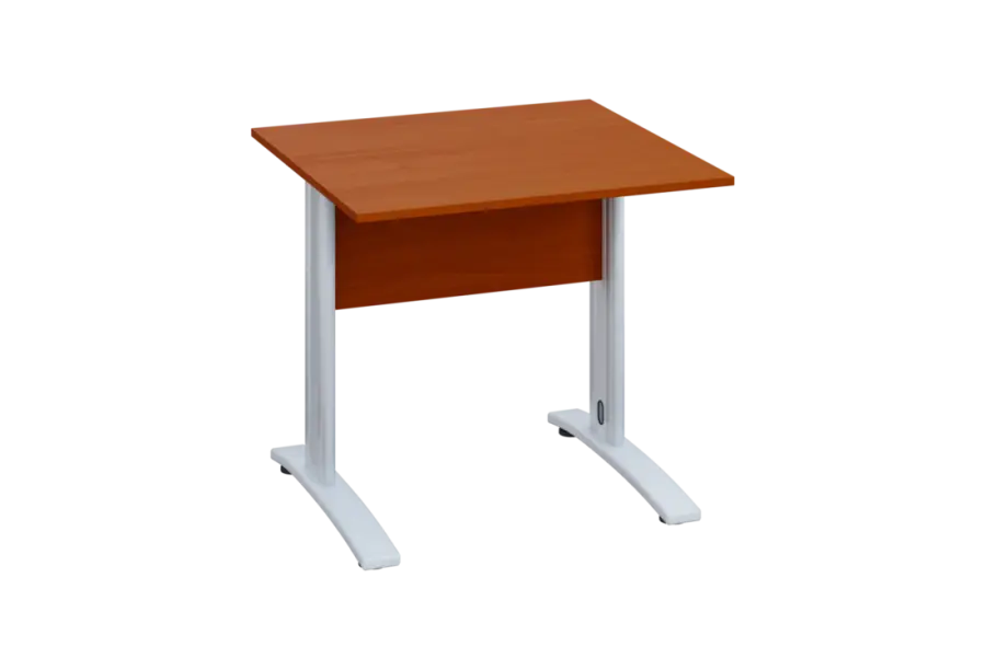 EPK 18 - 8  stůl kancelářský, kovová podnož bílá, deska 18 mm, široký 800 mm, třešeň šumavská